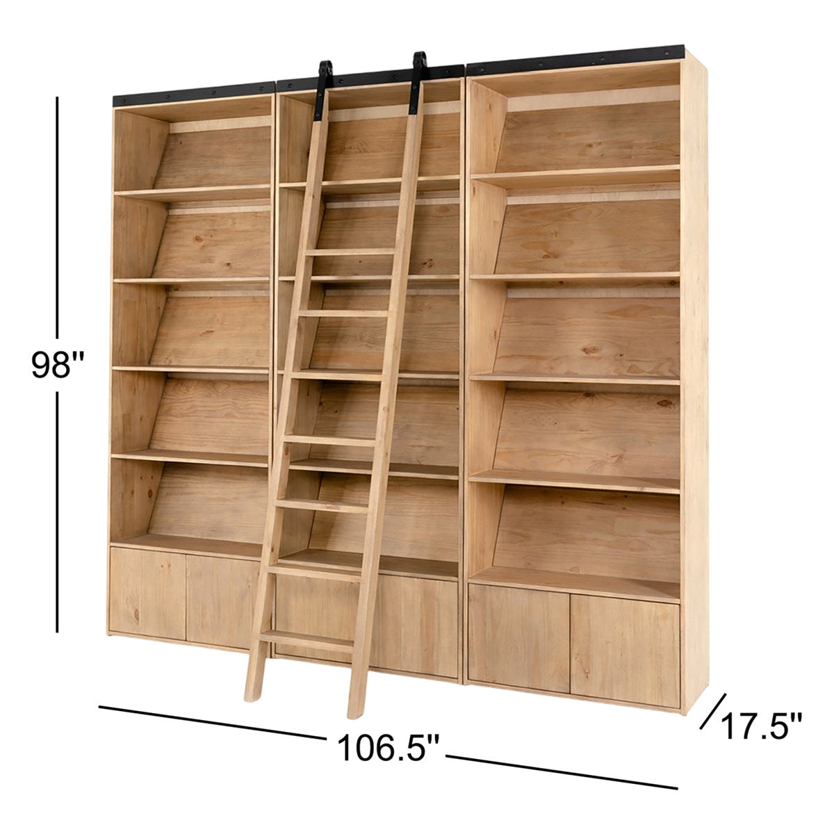 Bane Solid Wood Bookcase