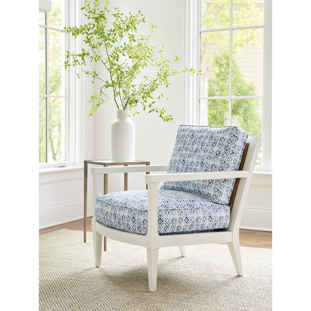Barclay Butera Upholstery Armchair Chair with Ottoman