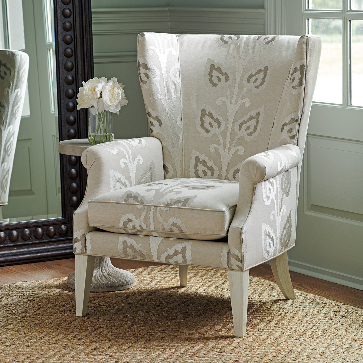 Barclay Butera Upholstery Armchair Chair with Ottoman