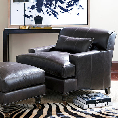 Barclay Butera Upholstery Armchair Chair with Ottoman
