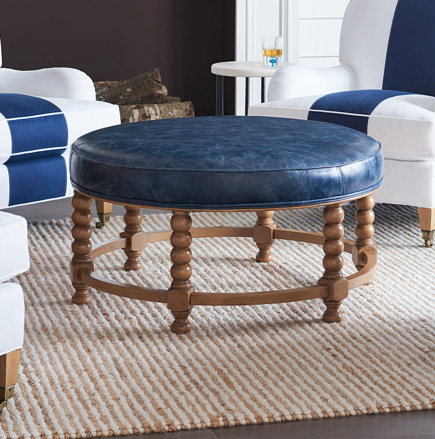 Barclay Butera Upholstery Round Ottoman