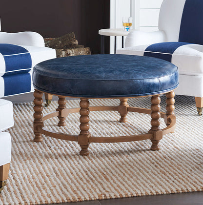 Barclay Butera Upholstery Round Ottoman