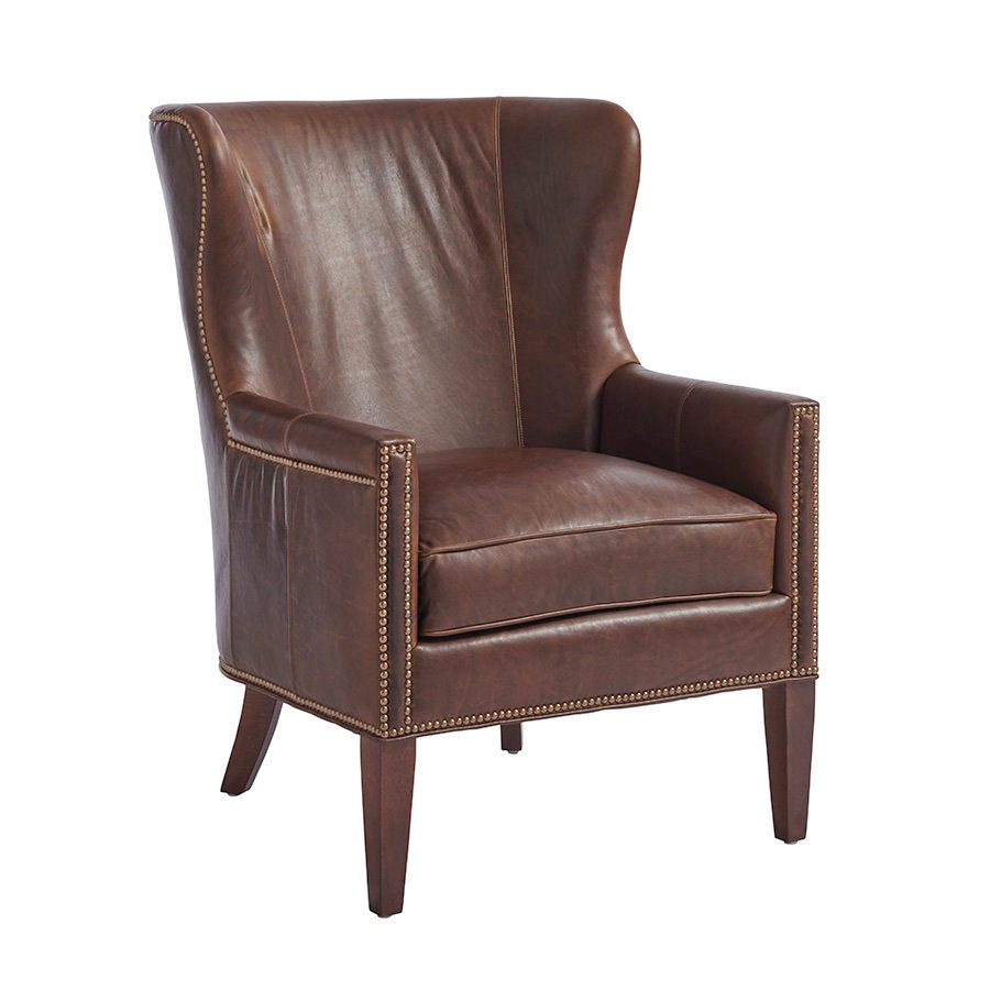 Barclay Butera Upholstery Wingback Chair Chair with Ottoman
