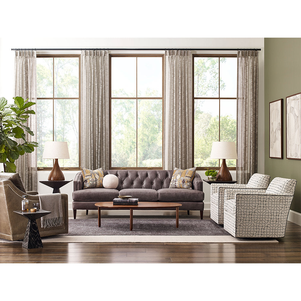 Massoud Furniture Bardot Leather Tufted Sofa