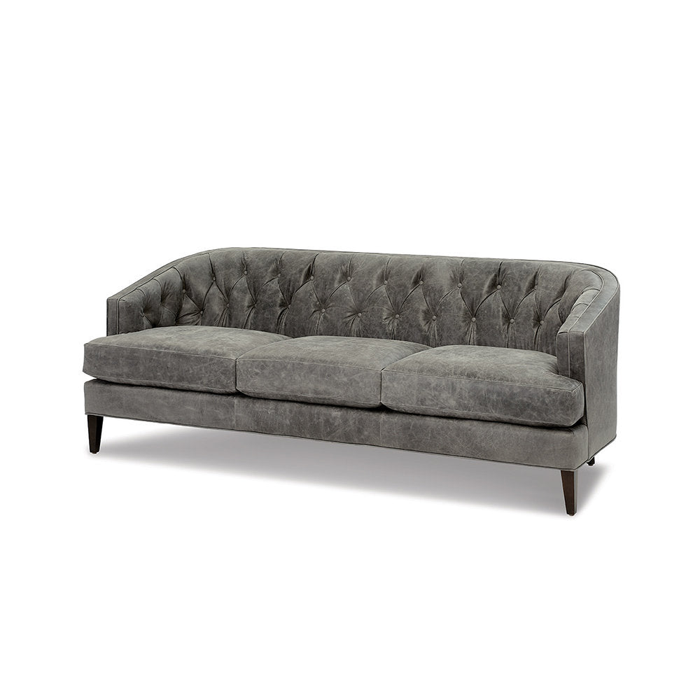 Massoud Furniture Bardot Leather Tufted Sofa