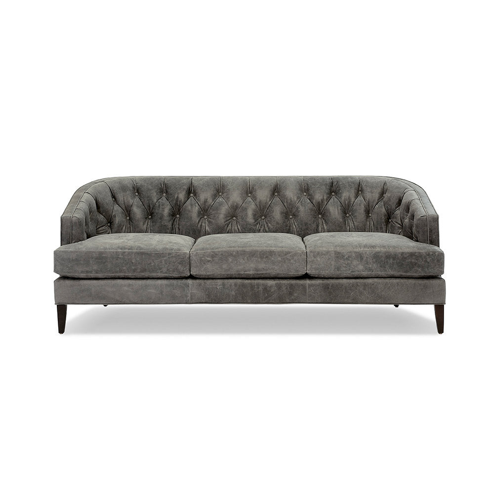 Massoud Furniture Bardot Leather Tufted Sofa