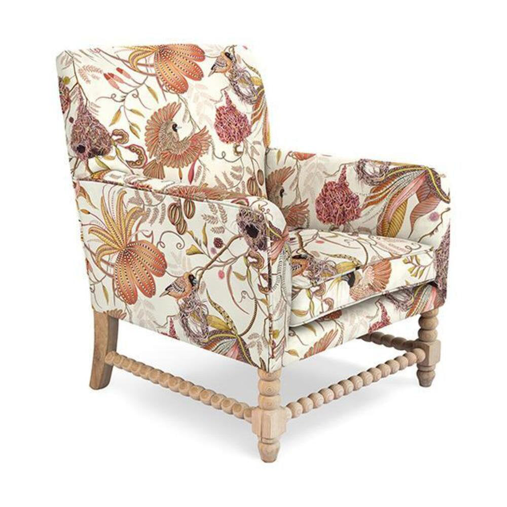 Bean Armchair Upholstered in Ardmore Fabric