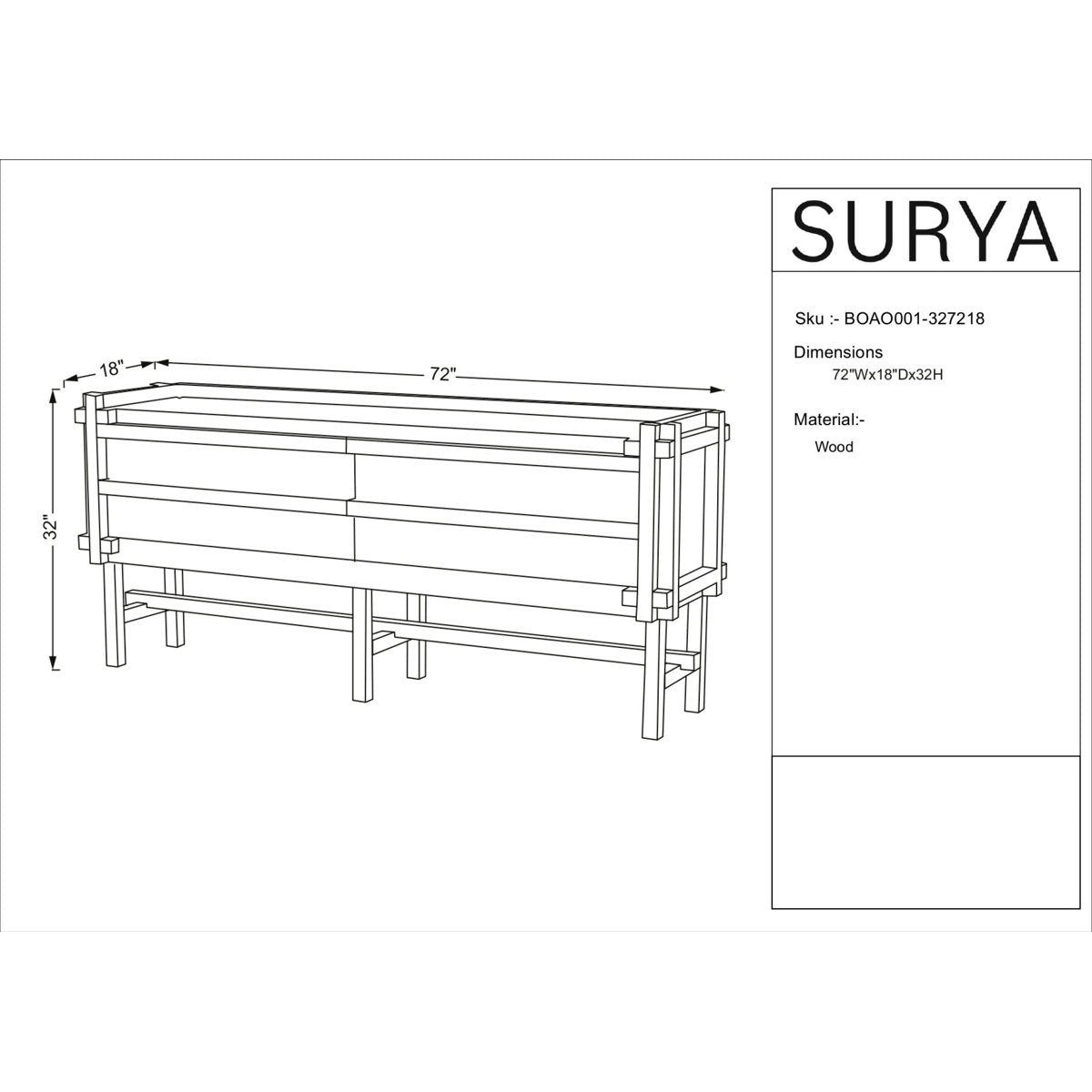 Becki Owens x Surya Altos Console Table