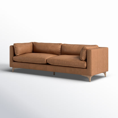 Four Hands Beckwith Genuine Leather 94 Tuxedo Arm Sofa