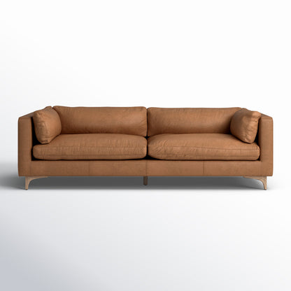 Four Hands Beckwith Genuine Leather 94 Tuxedo Arm Sofa