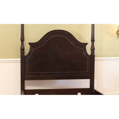 Ap Exclusives Queen Poster Bed Frame Headboard Footboard Side Rails Dark Espresso Brown Finished Flame Mahogany Queen Bed