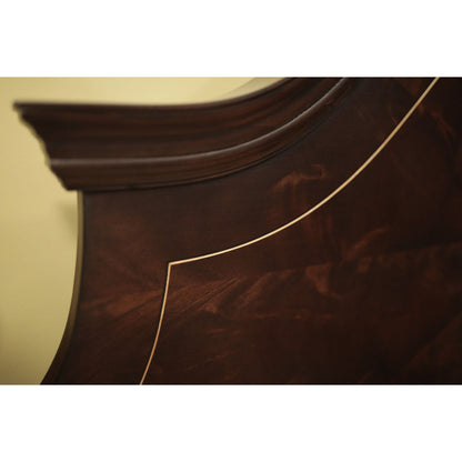 Ap Exclusives Queen Poster Bed Frame Headboard Footboard Side Rails Dark Espresso Brown Finished Flame Mahogany Queen Bed