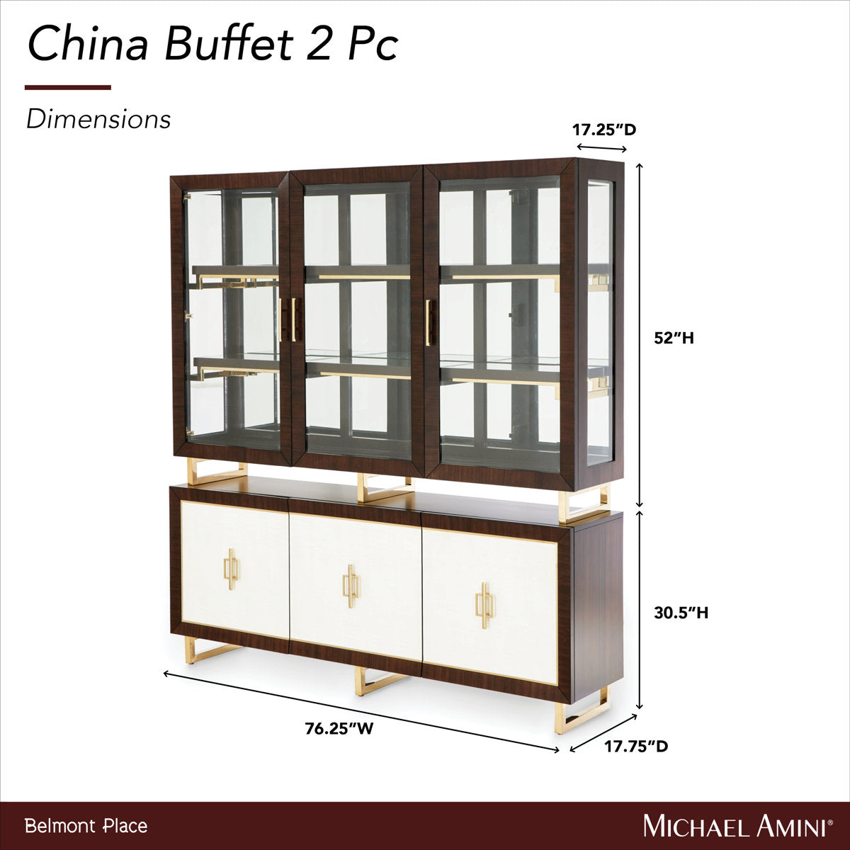 Belmont Place Lighted China Cabinet