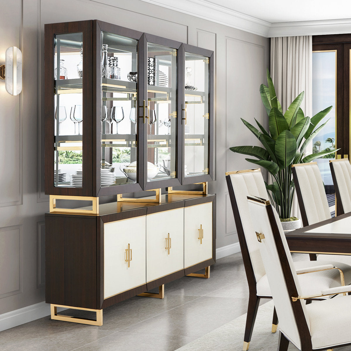 Belmont Place Lighted China Cabinet