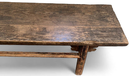 Dyag East Naturally Aged 84 Inch Long Antique Chinese Bench