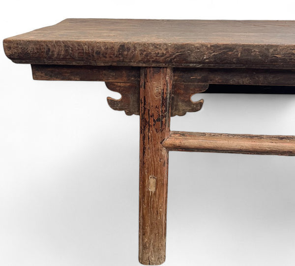 Dyag East Naturally Aged 84 Inch Long Antique Chinese Bench