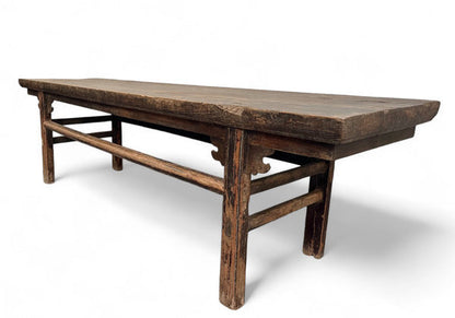 Dyag East Naturally Aged 84 Inch Long Antique Chinese Bench