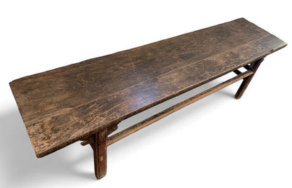 Dyag East Naturally Aged 84 Inch Long Antique Chinese Bench