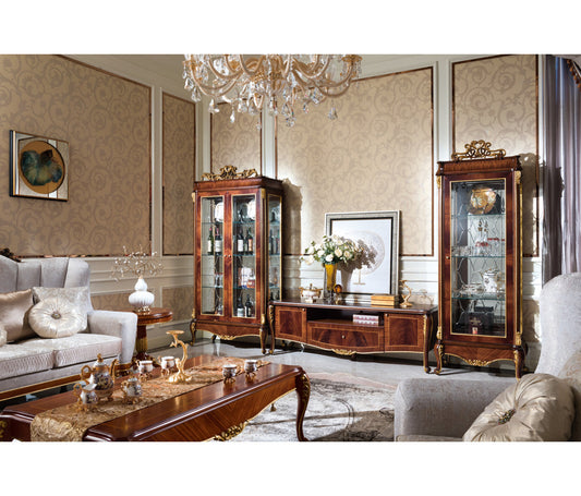 Bergamo Solid Wood Curio Cabinet
