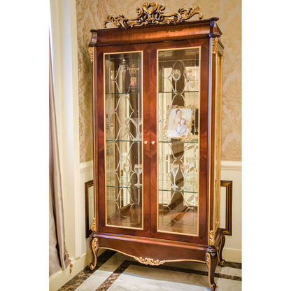Bergamo Solid Wood Curio Cabinet