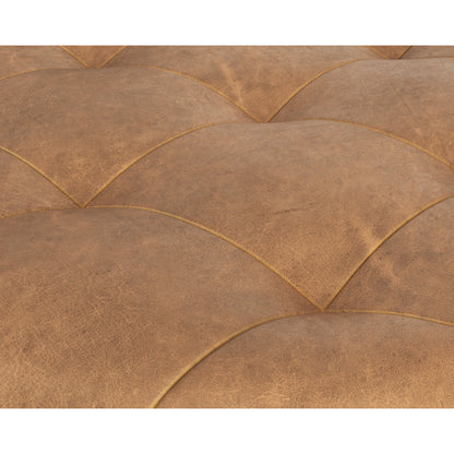 Sunpan Berrien Nilda Ottoman Camel Leather