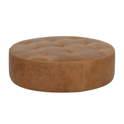 Sunpan Berrien Nilda Ottoman Camel Leather