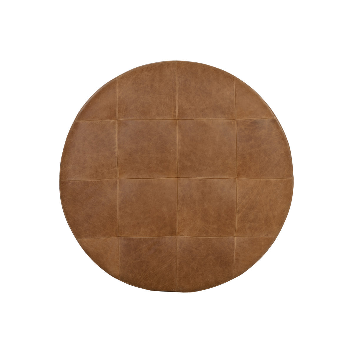 Sunpan Berrien Nilda Ottoman Camel Leather