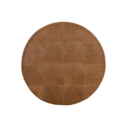 Sunpan Berrien Nilda Ottoman Camel Leather