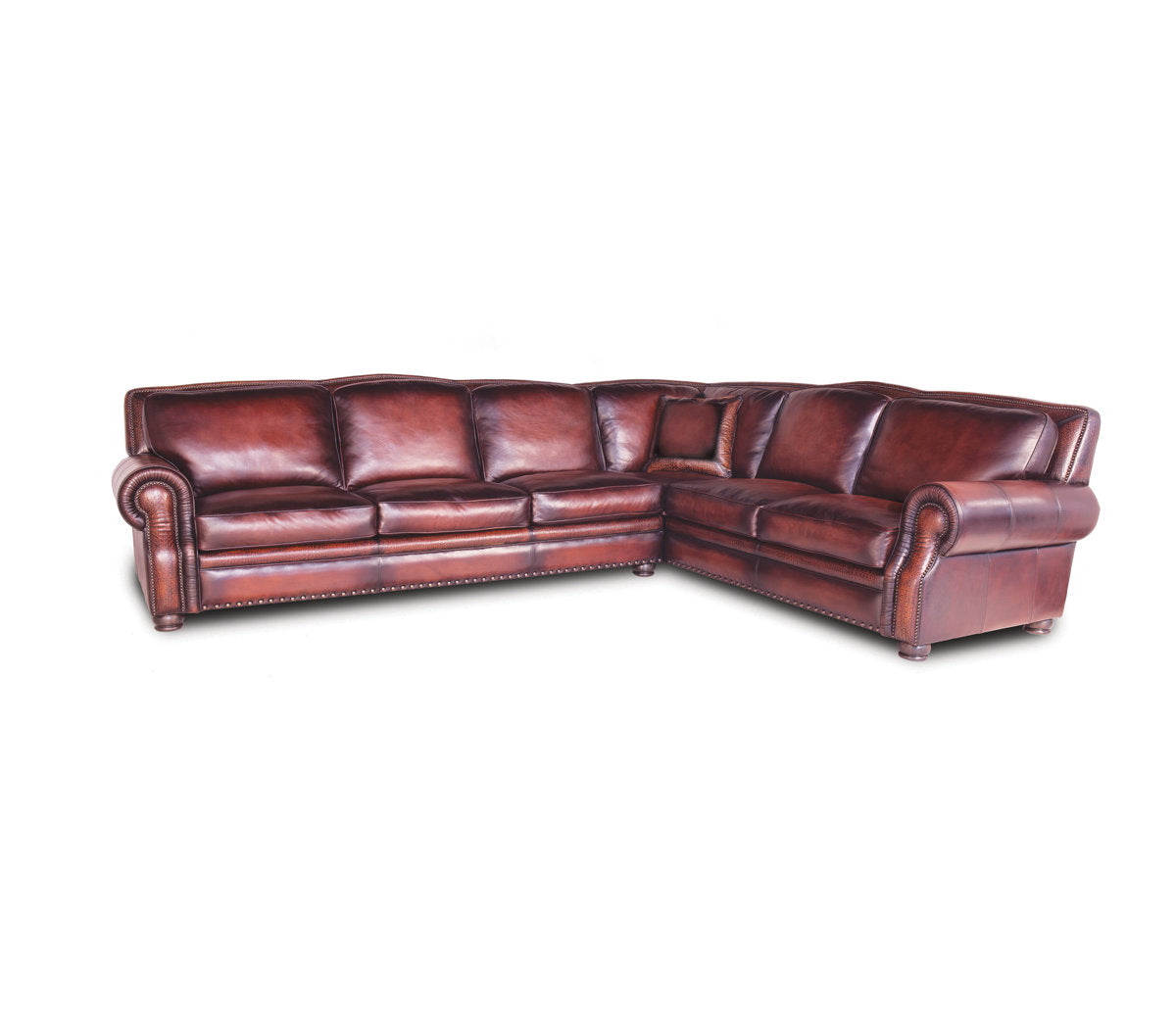 Eleanor Rigby Bethesda 114 Wide Genuine Leather Corner Sectional