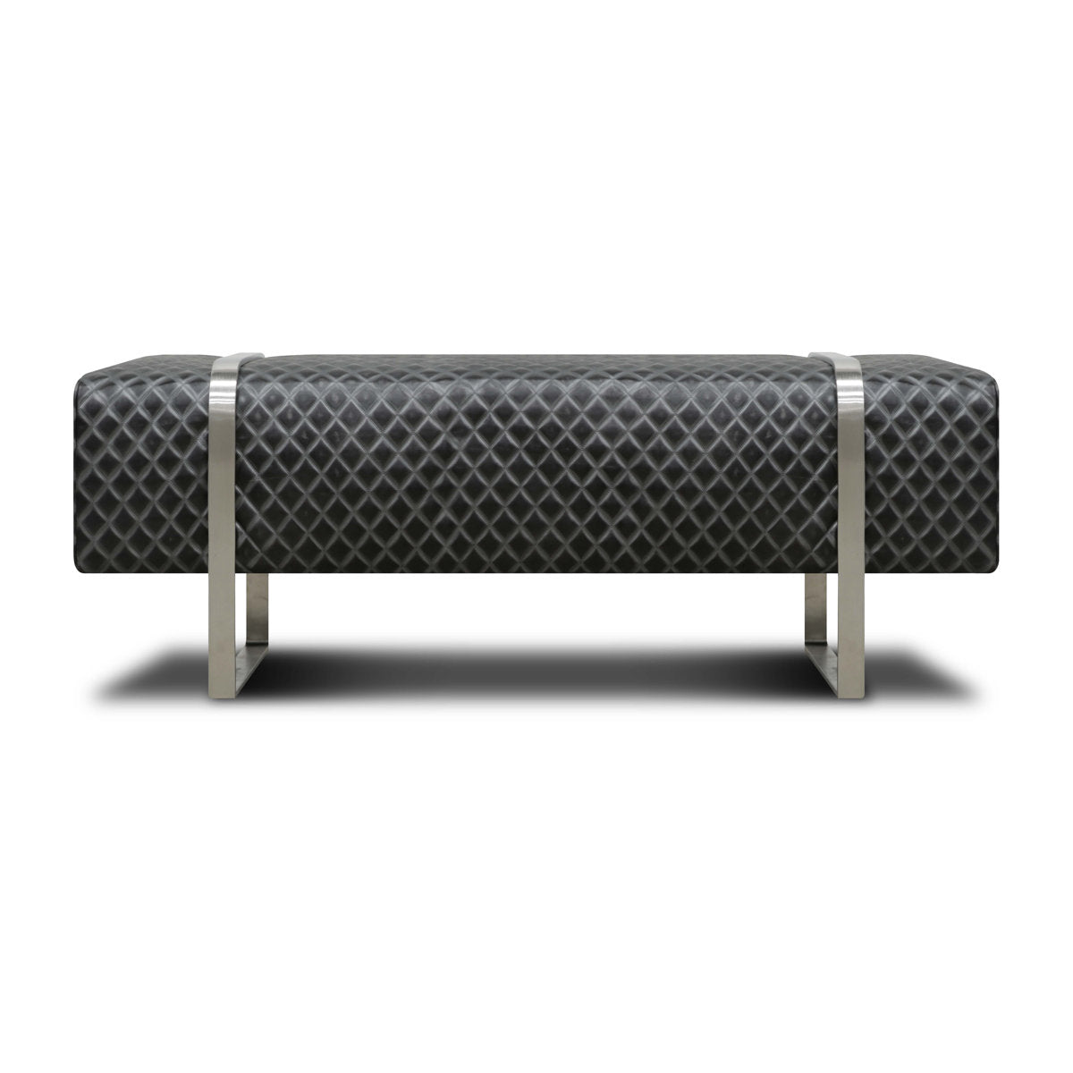 Eleanor Rigby Bing Bench Ottoman Diamond Stitch