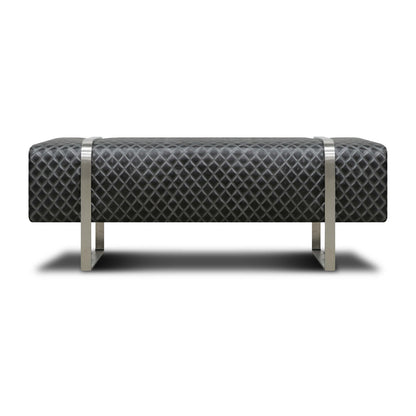 Eleanor Rigby Bing Bench Ottoman Diamond Stitch