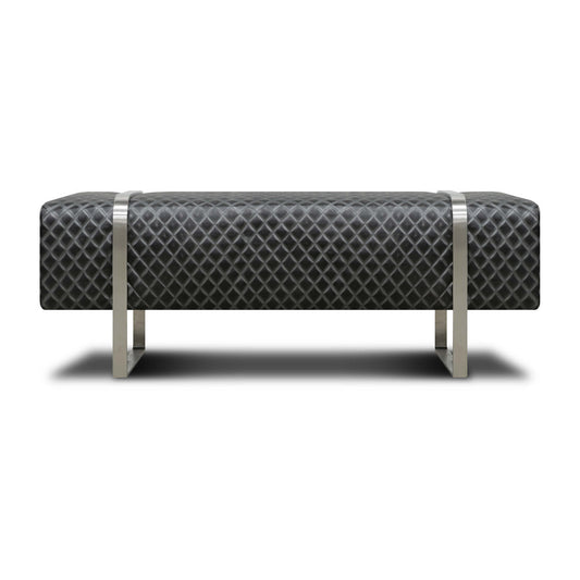 Eleanor Rigby Bing Bench Ottoman Diamond Stitch