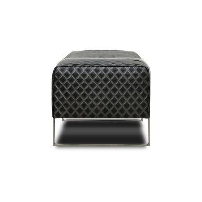 Eleanor Rigby Bing Bench Ottoman Diamond Stitch