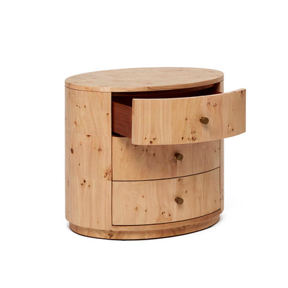 Blaine 3 - Drawer Solid Wood Nightstand