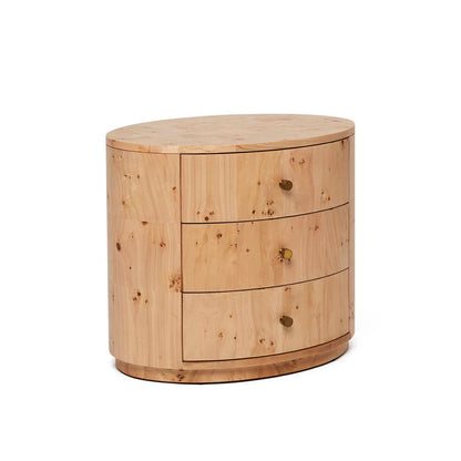 Blaine 3 - Drawer Solid Wood Nightstand