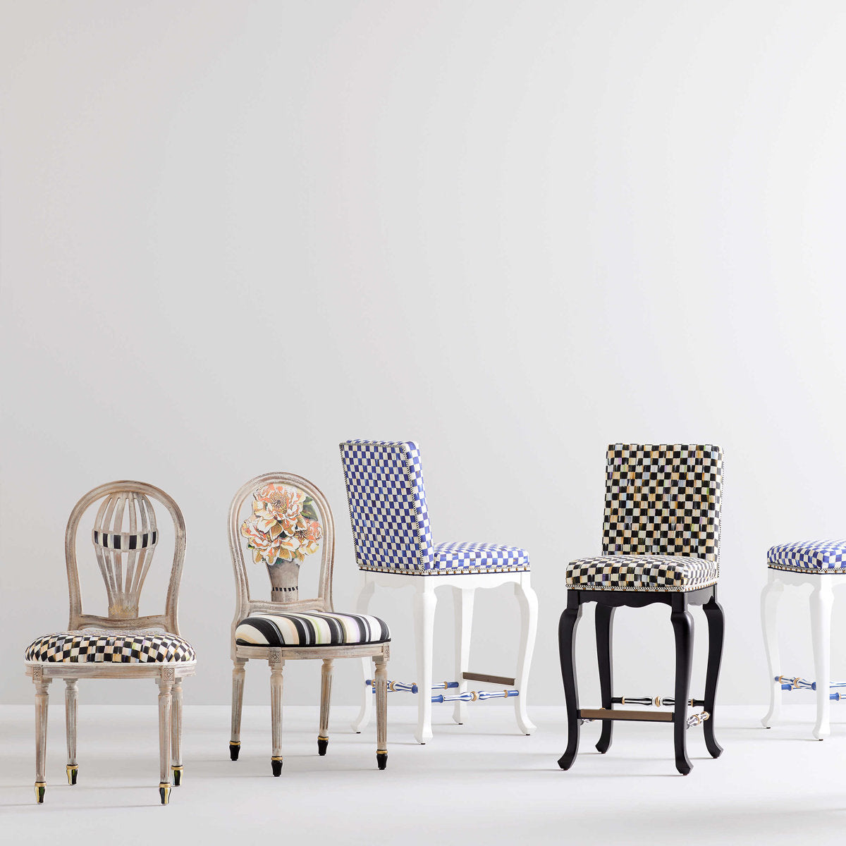 Mackenzie Childs Blooming Dining Chair