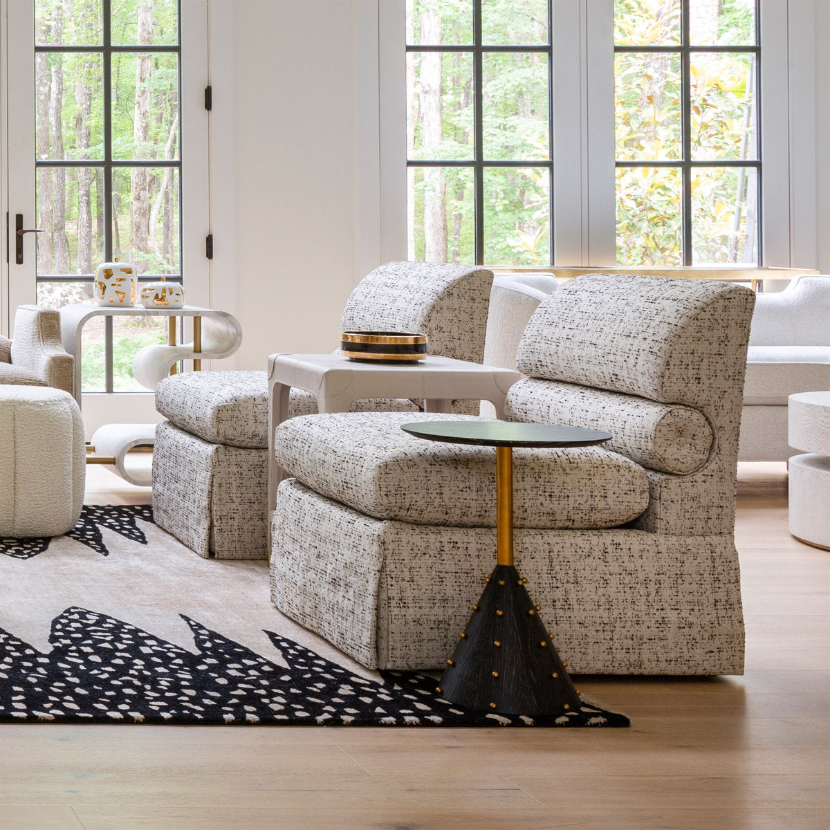 Ashley Childers Bolster Slipper Chair Truce Kona