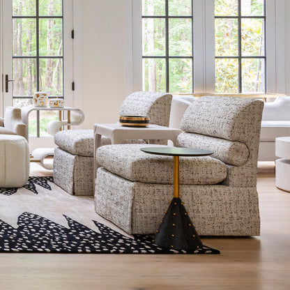 Ashley Childers Bolster Slipper Chair Truce Kona