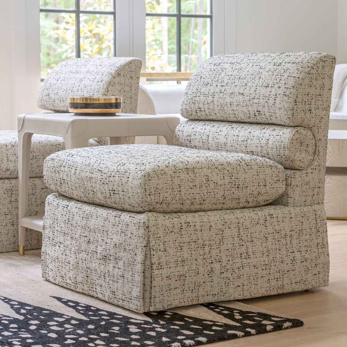 Ashley Childers Bolster Slipper Chair Truce Kona