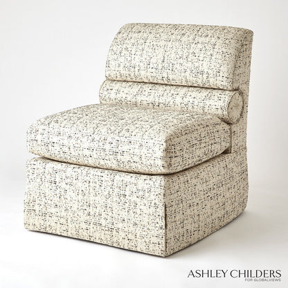 Ashley Childers Bolster Slipper Chair Truce Kona