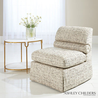 Ashley Childers Bolster Slipper Chair Truce Kona