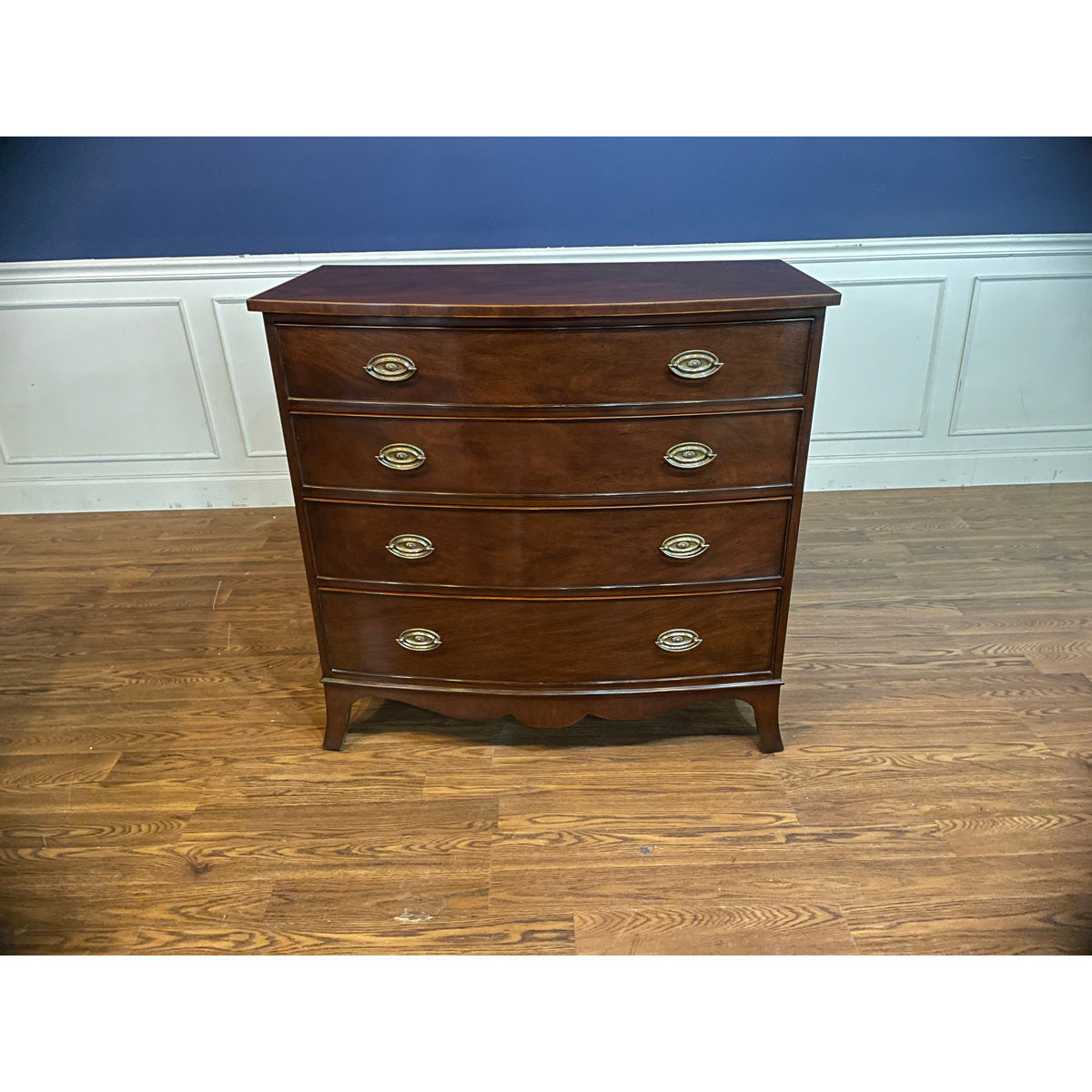 Bow Front Mahogany Chest