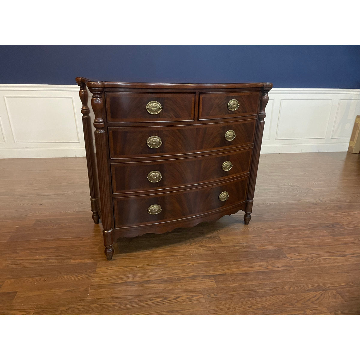 Bow Front Mahogany Chest