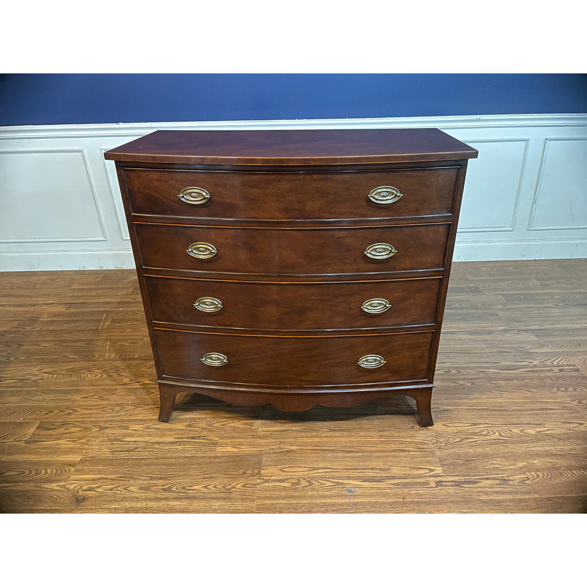 Bow Front Mahogany Chest