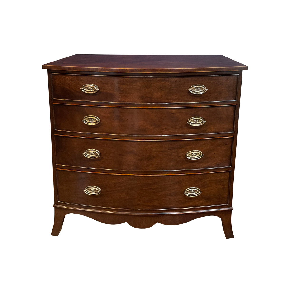 Bow Front Mahogany Chest