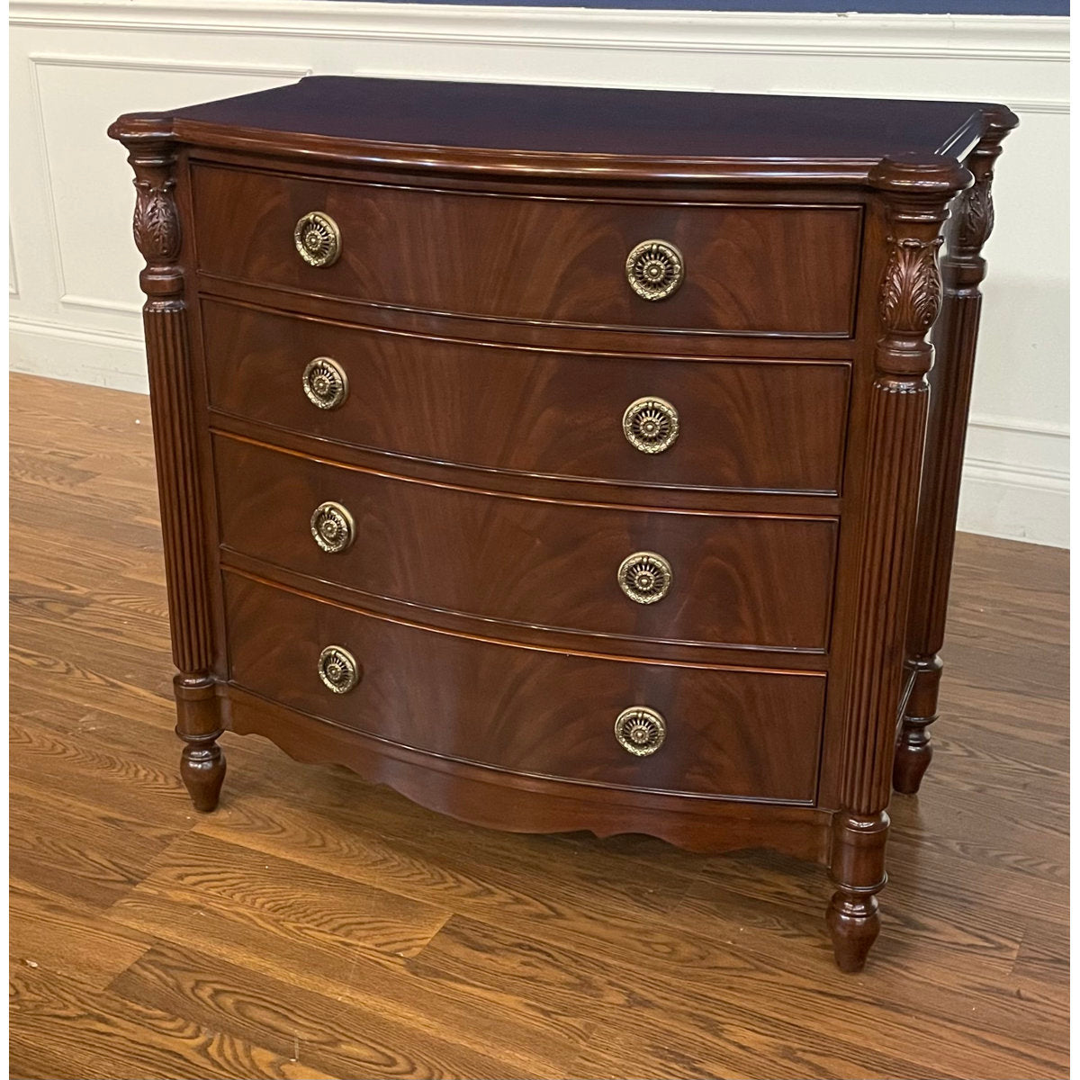 Leighton Hall Furniture Bow Front Nightstand