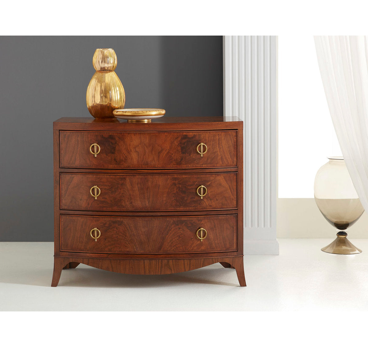 Bowfront 3 - Drawer Nightstand