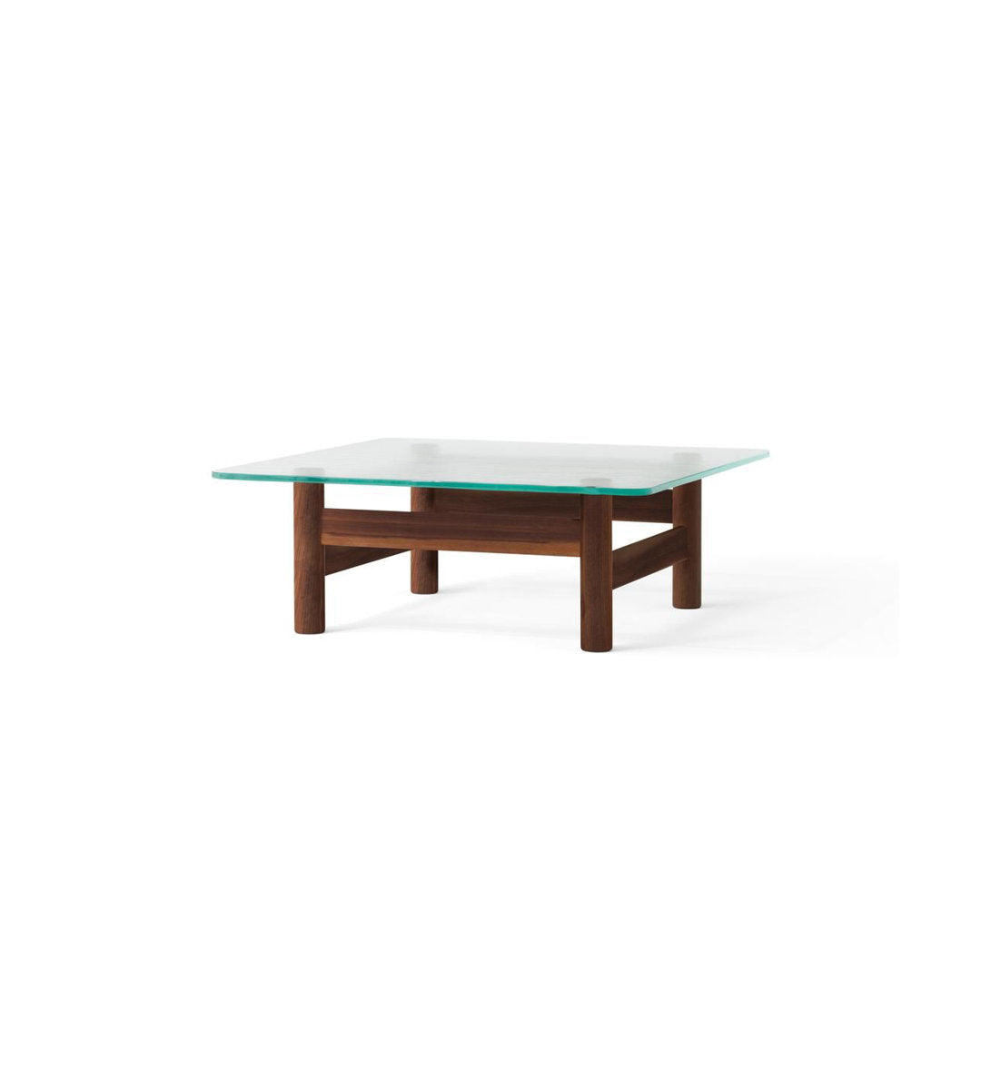 Audo Copenhagen Brasilia Lounge Table Natural Oakclear Glass
