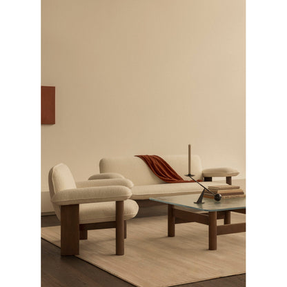 Audo Copenhagen Brasilia Lounge Table Natural Oakclear Glass