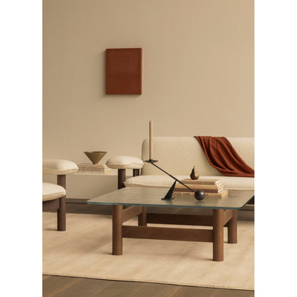 Audo Copenhagen Brasilia Lounge Table Natural Oakclear Glass